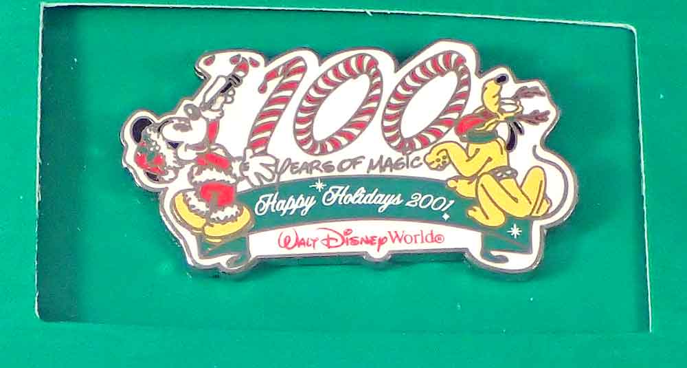 Happy Holidays 2001 Pin - Cast Exclusive - 100 YOM - NEW, SEALED, Pin 12819